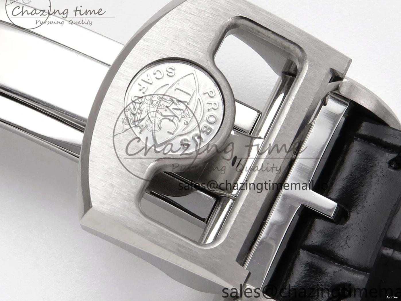 MIROTIME 0214 OnTrend Portugieser Automatic 42mm SS APSF 1:1 Best Edition White RG Dial on Black Leather Strap A 7010